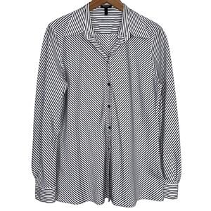 Escada Striped Long Sleeve Button Up Shirt Size 42/US 6